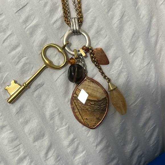 Silpada Sterling silver and bras Silpada necklace - Picture 7 of 11